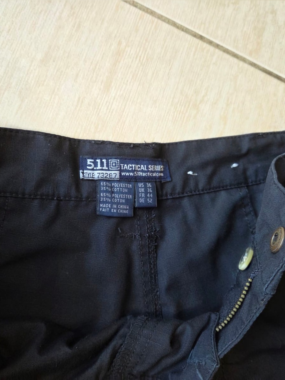 5.11 Tactical Black Tactical Pants Waist Detail